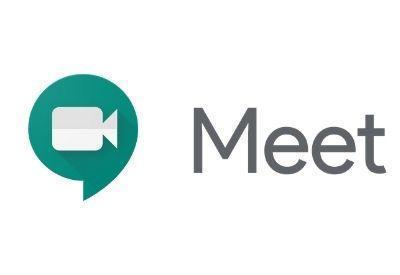 Udesite gebruikt Google Meet voor iedere online meeting. Gewoon omdat het werkt! Logo Google Meet